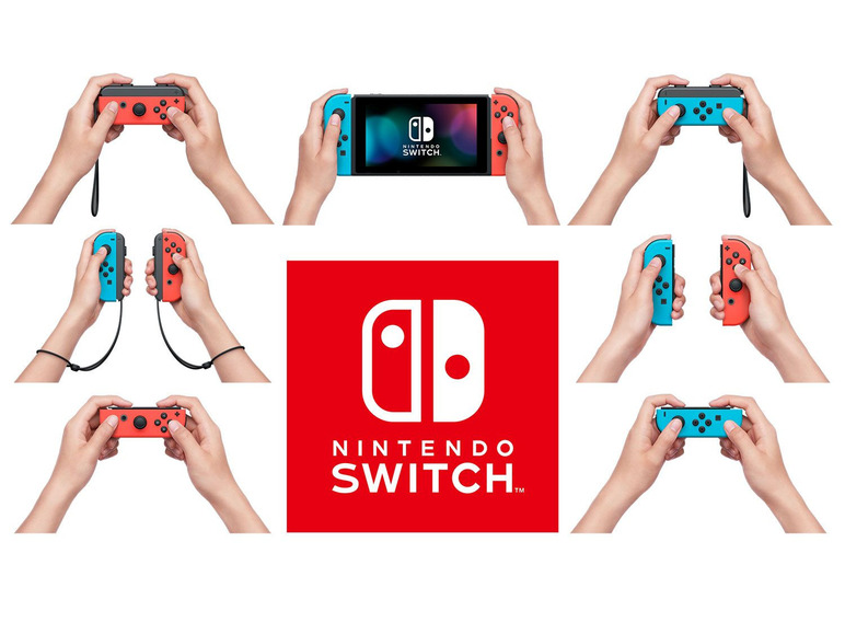 Gehe zu Vollbildansicht: Nintendo Switch Konsole, mit Joy-Con-Controllern, in Neonfarben - Bild 14