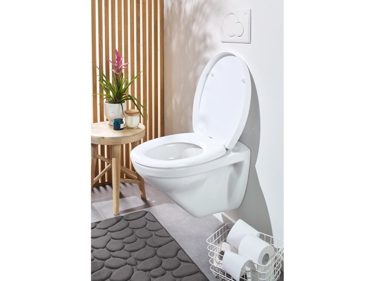 Gehe zu Vollbildansicht: MIOMARE® WC-Sitz, mit Absenkautomatik und Schnellverschluss, Scharniere aus Edelstahl - Bild 8