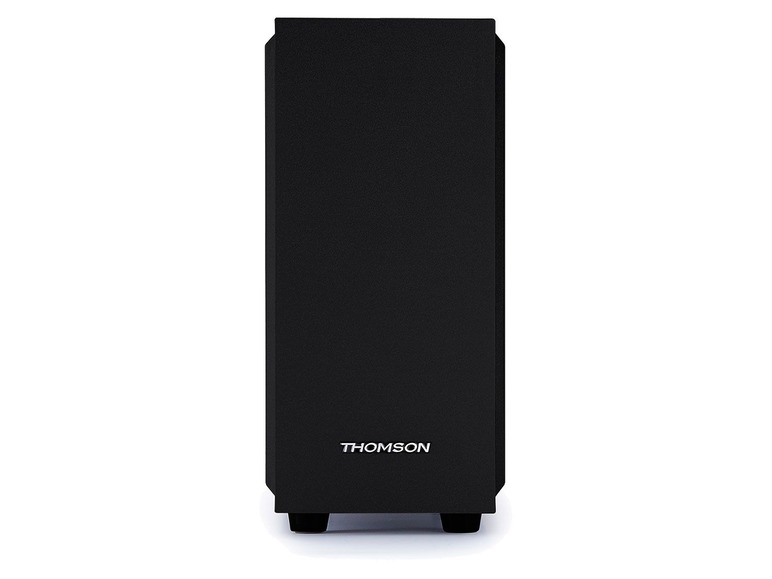 Ein schwarzer Thomson Subwoofer