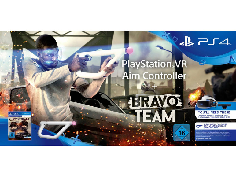 Gehe zu Vollbildansicht: Sony Interactive Entertainment Bravo Team + Aim Controller (PlayStation VR) - ZB VR Brillen - Bild 1