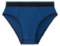 Blaue Unterhose mit schwarzem Bund.