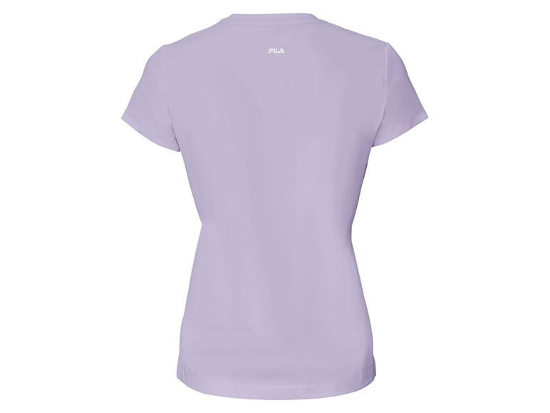 Lilafarbenes T-Shirt mit kurzen Ärmeln von Fila.