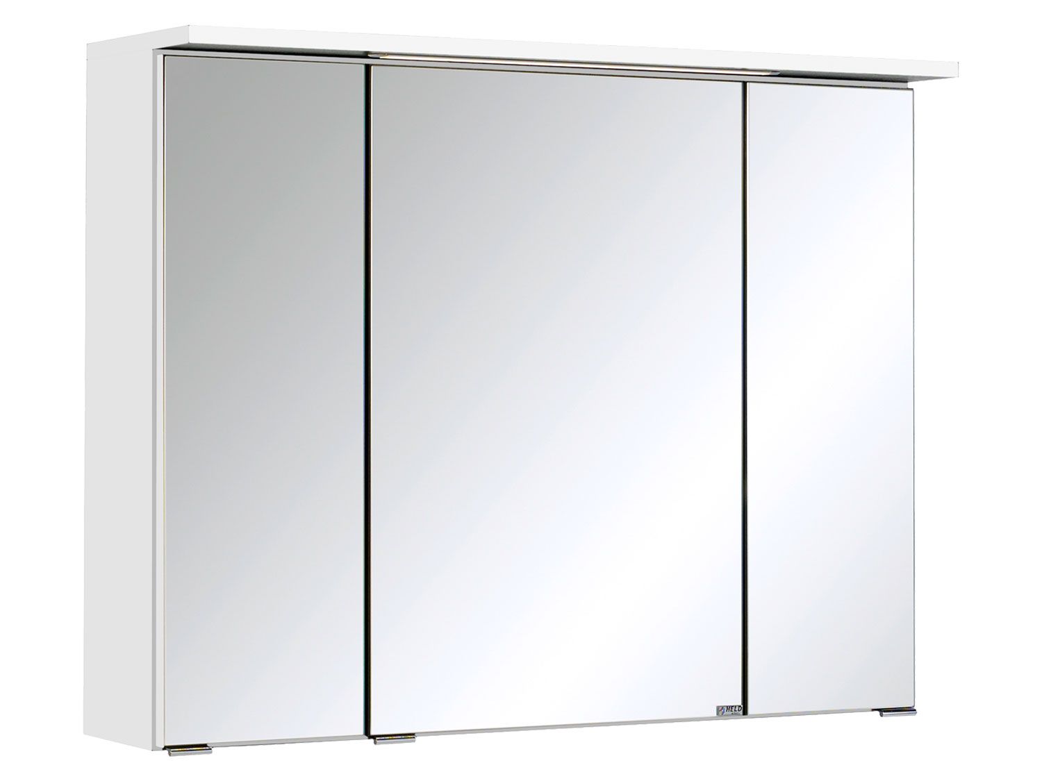 HELD Bologna 3D Spiegelschrank 60/70/80/90/100cm (LED Einbauleuchte, Weiß, 80 cm) | 04251639433325