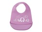 Lilafarbener Silikon-Lätzchen mit Elefanten-Motiv