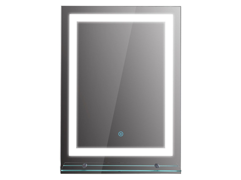 Gehe zu Vollbildansicht: kleankin LED Spiegel, mit Ablage - Bild 1