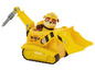 Rubble von der Paw Patrol in einem gelben Bagger mit einem Ausleger