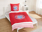 Ein FC Bayern München Bettbezug mit passendem Kissenbezug.