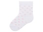 Weiße Socke mit rosa Herzchen-Muster
