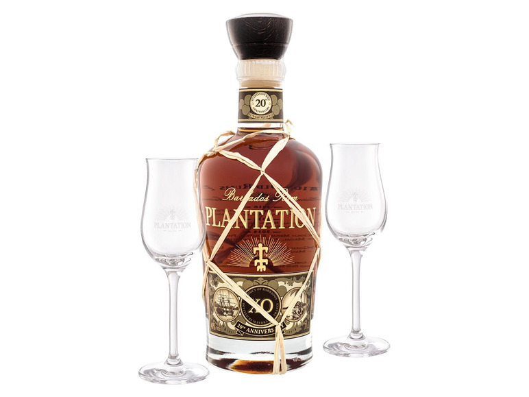 Gehe zu Vollbildansicht: Plantation Rum Barbados XO 40% Vol mit 2 Gläsern - Bild 1