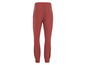 Dunkelrote Jogginghose mit elastischen Bündchen.
