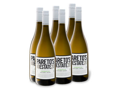 6 x 0,75-l-Flasche Weinpaket Pareto’s Estate 80/20 Chardonnay trocken, Weißwein