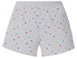 Graue Shorts mit Früchte-Print.