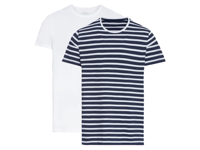 Gehe zu Vollbildansicht: LIVERGY T-Shirts Herren, 2 Stück, mit Bio-Baumwolle - Bild 2