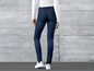 Dunkelblaue Skinny Jeans für Damen.