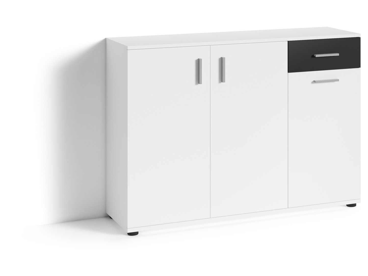 Thumbnail - byLIVING Kommode Jakob (Weiß / Schwarz)