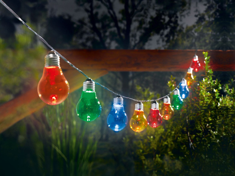 Gehe zu Vollbildansicht: MELINERA® LED Lichterkette, mit 10 Glühbirnen, 20 Lumen, spritzwassergeschützt - Bild 8