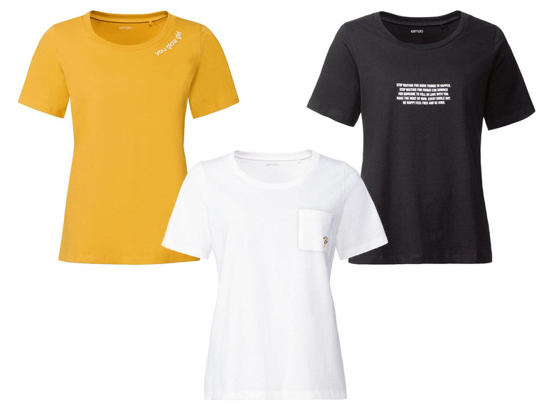 Gehe zu Vollbildansicht: ESMARA® T-Shirt Damen, aus reiner Baumwolle - Bild 1