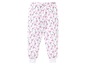 Weiße Hose mit rosafarbenem Flamingomuster