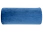 Ein blaues, rundes Kissen