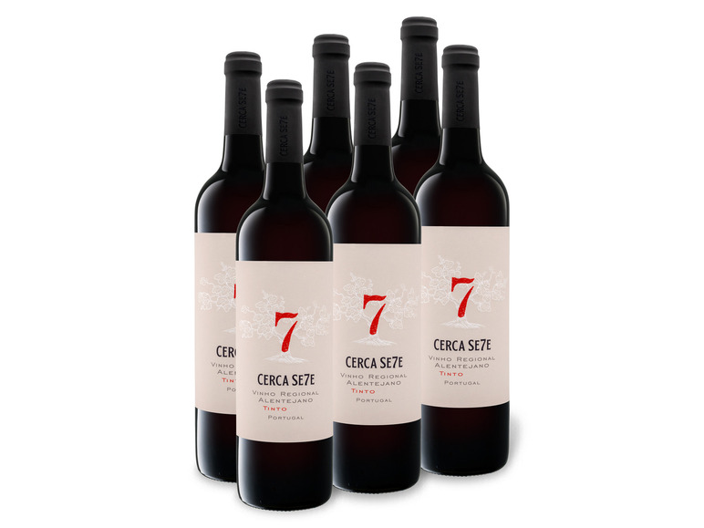Gehe zu Vollbildansicht: 6 x 0,75-l-Flasche Weinpaket Cerca Se7e Vinho Regional Alentejano, Rotwein - Bild 1
