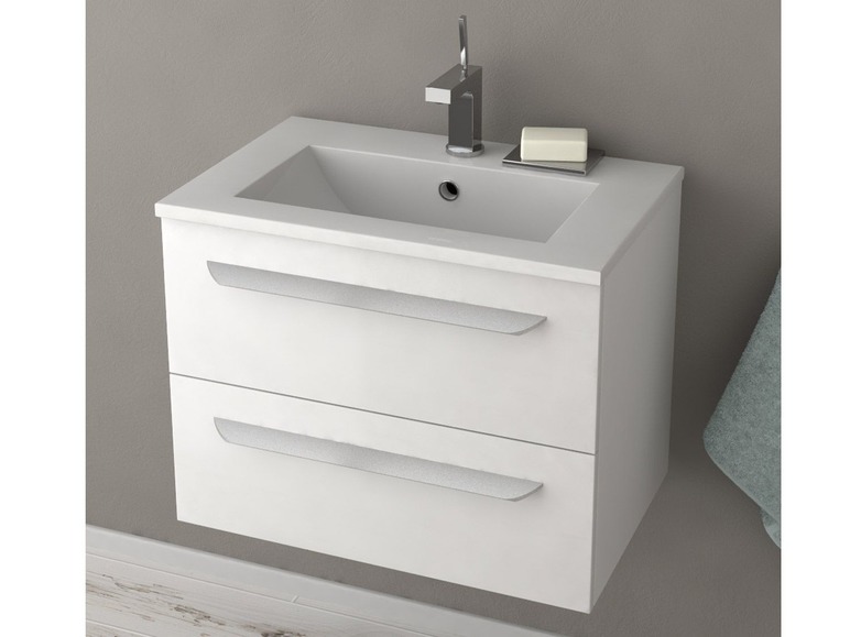Gehe zu Vollbildansicht: FACKELMANN Badmöbel Set »F100«, enthält Waschbeckenunterschrank mit Keramikbecken - Bild 1