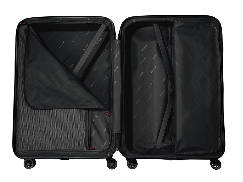Gehe zu Vollbildansicht: TOPMOVE® Koffer, 90 l, aus Polycarbonat, 4 Komfort-Zwillingsrollen (360°), sehr leicht - Bild 9