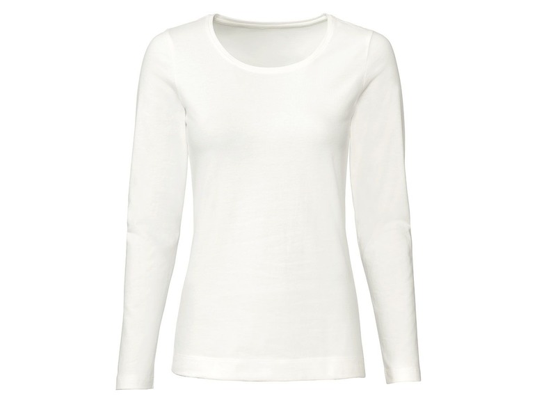 Gehe zu Vollbildansicht: ESMARA® Langarmshirt Damen, 2 Stück, in Single-Jersey-Qualität, aus Baumwolle und Elasthan - Bild 3