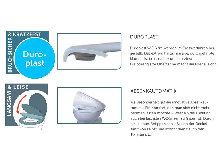 Gehe zu Vollbildansicht: Schütte WC Sitz Duroplast, mit Absenkautomatik - Bild 22