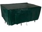 Grüne Schutzhülle für Gartenmöbel.