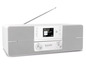 Ein weißes TechniSat Digitradio 371 CD BT mit DAB-Radio.