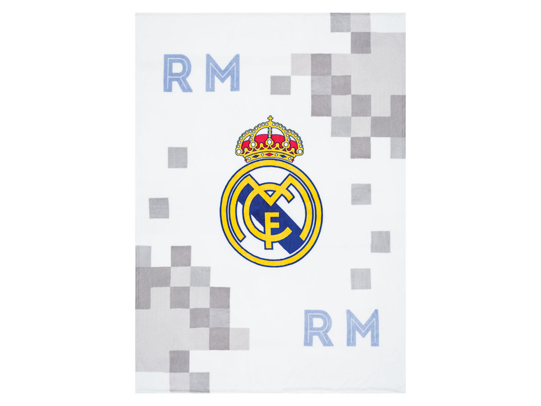 Gehe zu Vollbildansicht: Mikroplüsch Kuscheldecke »Real Madrid«, 150 x 200 cm - Bild 1