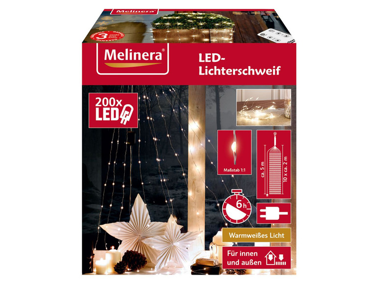 Verpackung für Melinera LED-Lichterschweif mit 200 LEDs