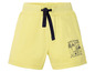 Gelbe Shorts für Jungen mit Surf-Print.