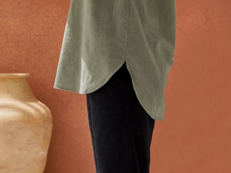 Gehe zu Vollbildansicht: ESMARA® Bluse Damen, luftige Qualität, mit Leinen und Baumwolle - Bild 18
