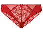 Rote Spitze Unterwäsche mit Blumenmuster.