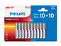 Philips Power Alkaline AAA Batterien, 20 Stück, lange Lebensdauer.