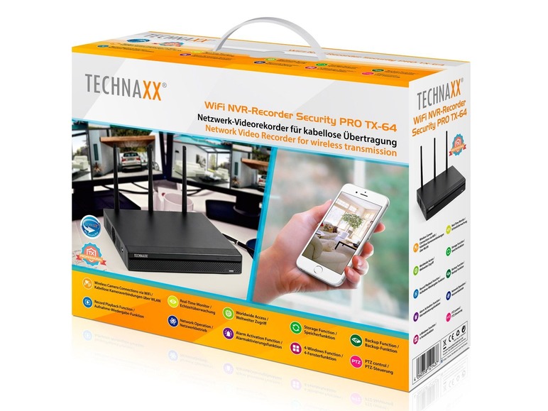 Gehe zu Vollbildansicht: TECHNAXX WiFi NVR-Rekorder PRO TX-64 - Bild 9