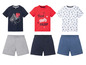 T-Shirts mit Berg-, Motorrad- und Sternenmotiven und dazu passende Shorts.