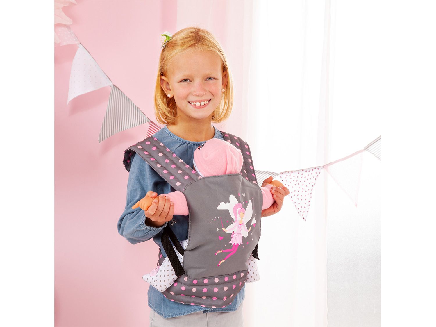 Thumbnail - Bayer Design Puppen-Tragegurt (Grau)