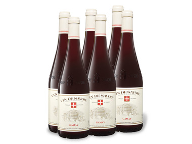 6 x 0,75-l-Flasche Weinpaket Vin de Savoie Gamay AOC trocken, Rotwein