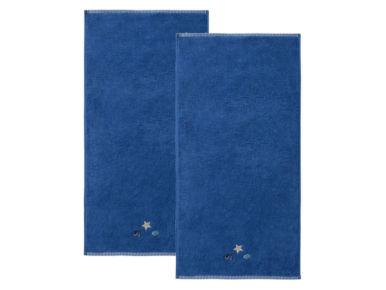 Gehe zu Vollbildansicht: MIOMARE® Handtücher, 2 Stück, 50 x 100 cm, dekorative Bordüre, aus reiner Baumwolle - Bild 2
