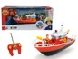 Feuerwehrboot von Dickie Toys mit Fernbedienung und Figuren aus der Feuerwehrmann Sam Serie.