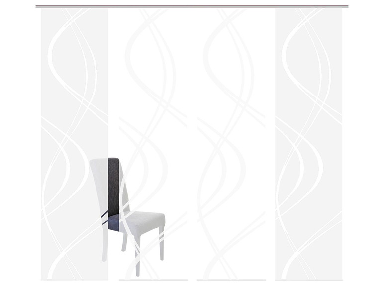 Gehe zu Vollbildansicht: Home Wohnideen Schiebevorhang »Tibero«, Scherli-Schnittverfahren, wollweiß, 60 x 245 cm - Bild 1
