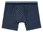 Blaue Boxershorts mit Rautenmuster.
