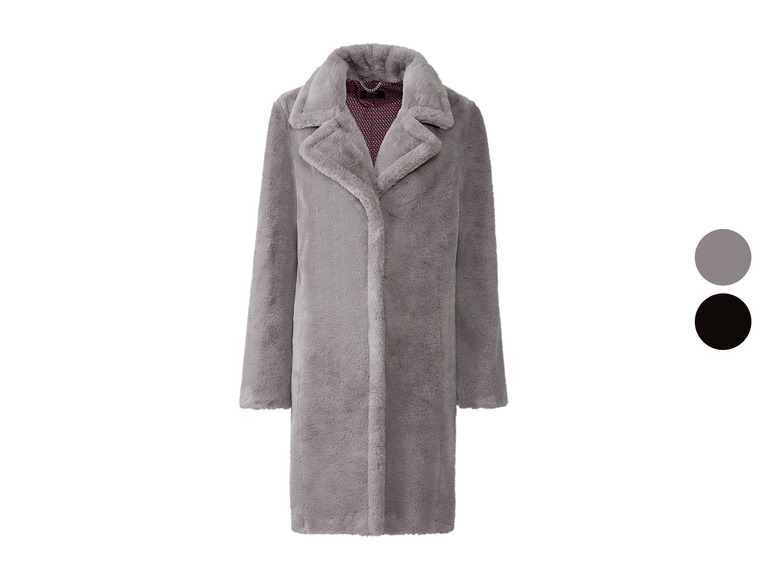 Gehe zu Vollbildansicht: esmara Damen Mantel, in Plüsch - Bild 1