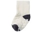 Weiße Babysocken mit rutschfesten Herzen.
