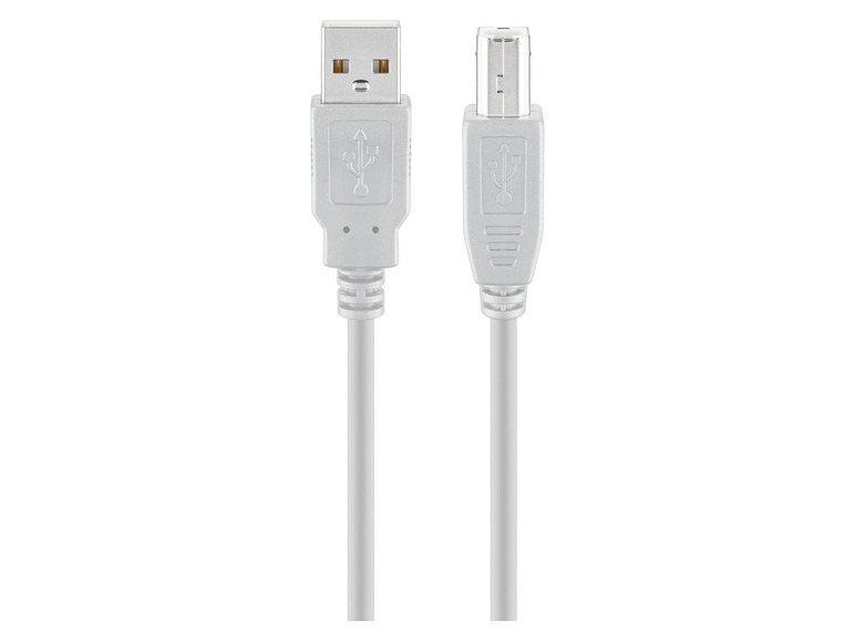 weiß, USB USB-B -A Kabel, auf Goobay m 1,8