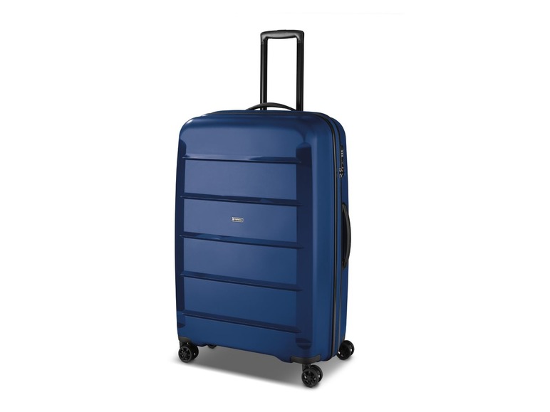 Gehe zu Vollbildansicht: TOPMOVE® Koffer, 90 L Volumen, bis 28 kg Füllgewicht, 4 Rollen, Polypropylen-Schale, blau - Bild 5