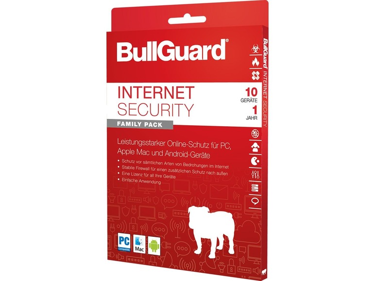 Gehe zu Vollbildansicht: BullGuard Internet Security Lizenz 1 Jahr Onlineschutz / 10 Geräte - Bild 1