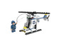 Ein Lego-Polizeihubschrauber mit einem Polizisten.
